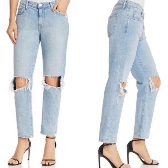 Current/Elliot Ripped Knees The Fling Nova Jeans Size 26 - Picture 2 of 8